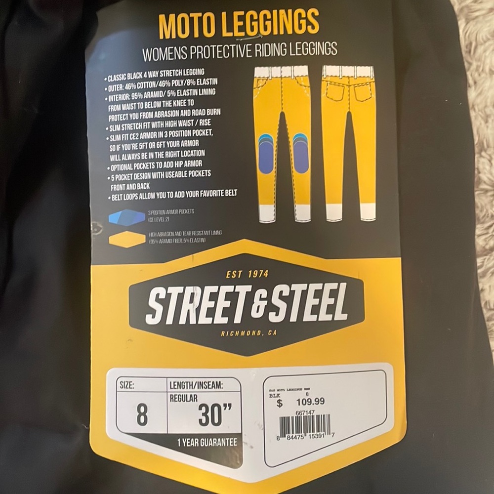Street & Steel Women's Protective Riding Leggings
